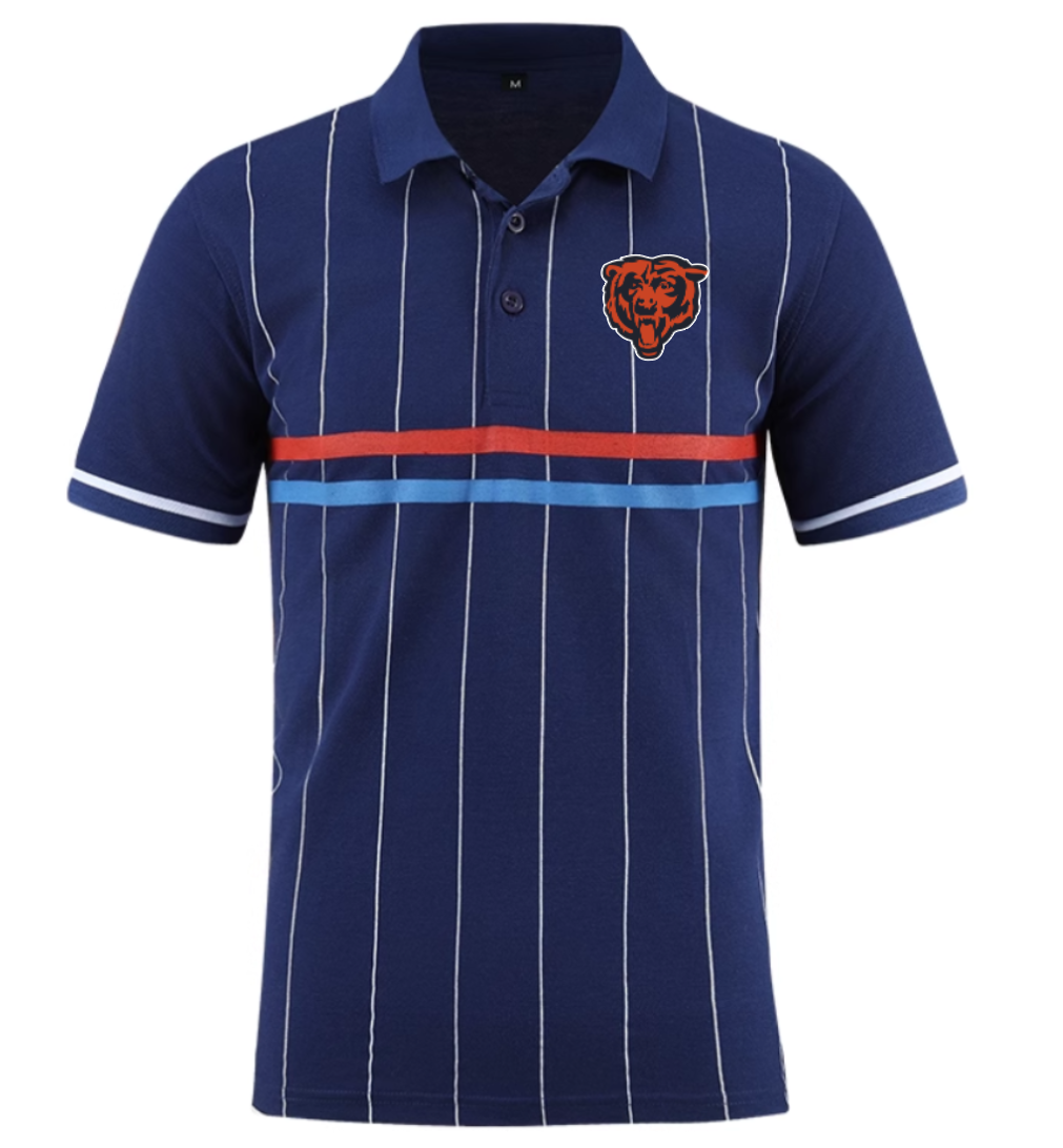 Chicago Bears blue Men 2025 NFL polo T shirt